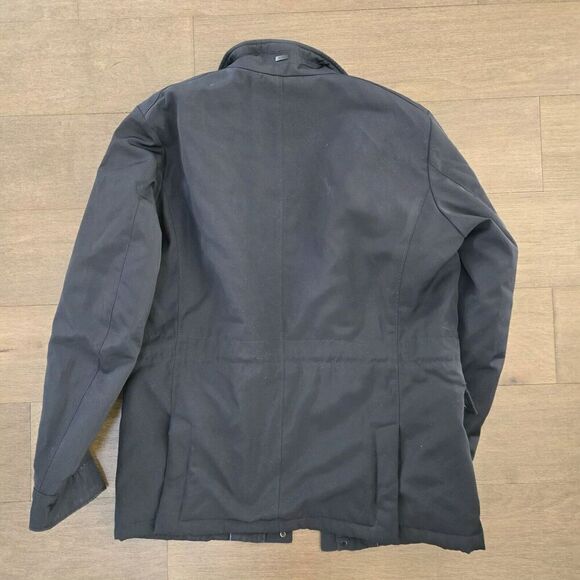 Hugo Boss Jacket Mens 42R Black with Blue Quilted Lining Designer - Picture 7 of 9
